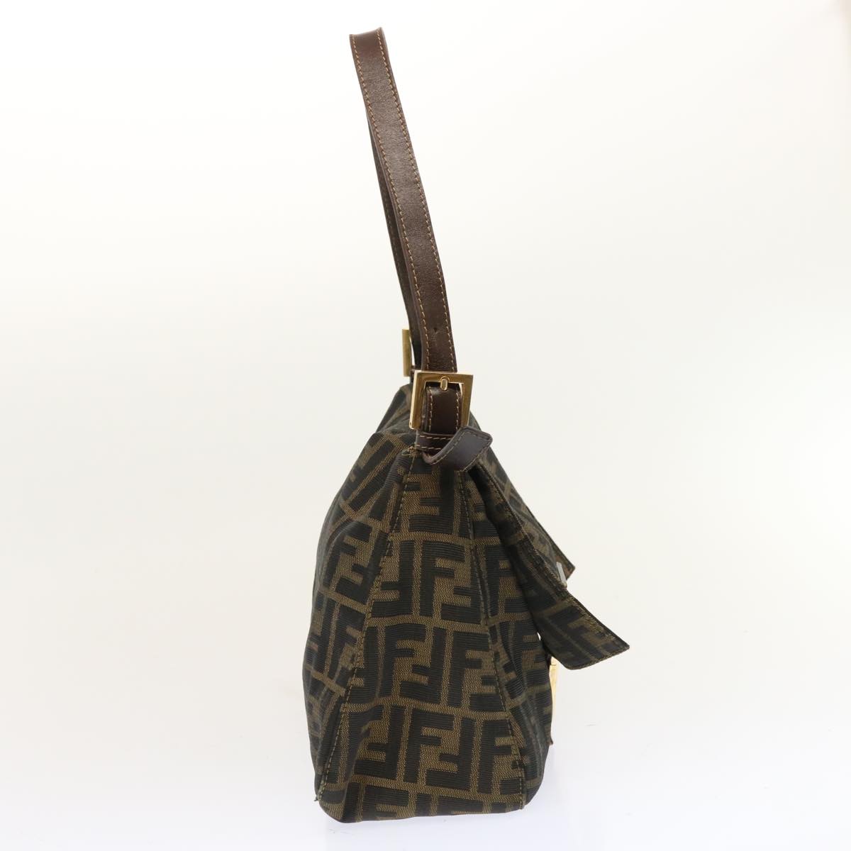Luxury Fendi Zucca Canvas Mamma Baguette Shoulder Bag Brownbs13764