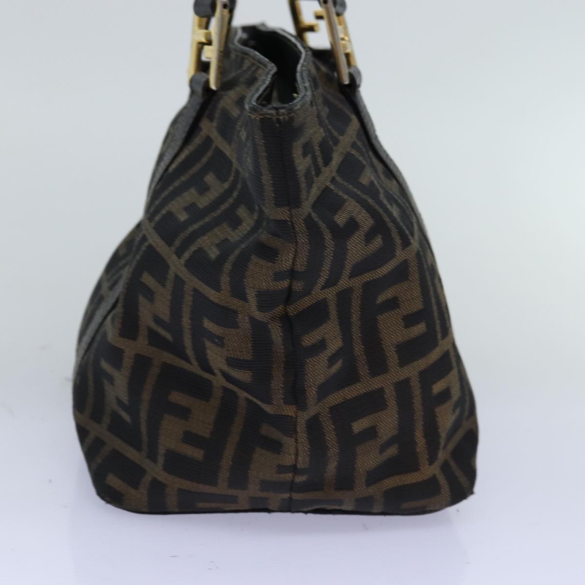 Luxury Fendi Zucca Canvas Hand Bag Brown Blackbs14328