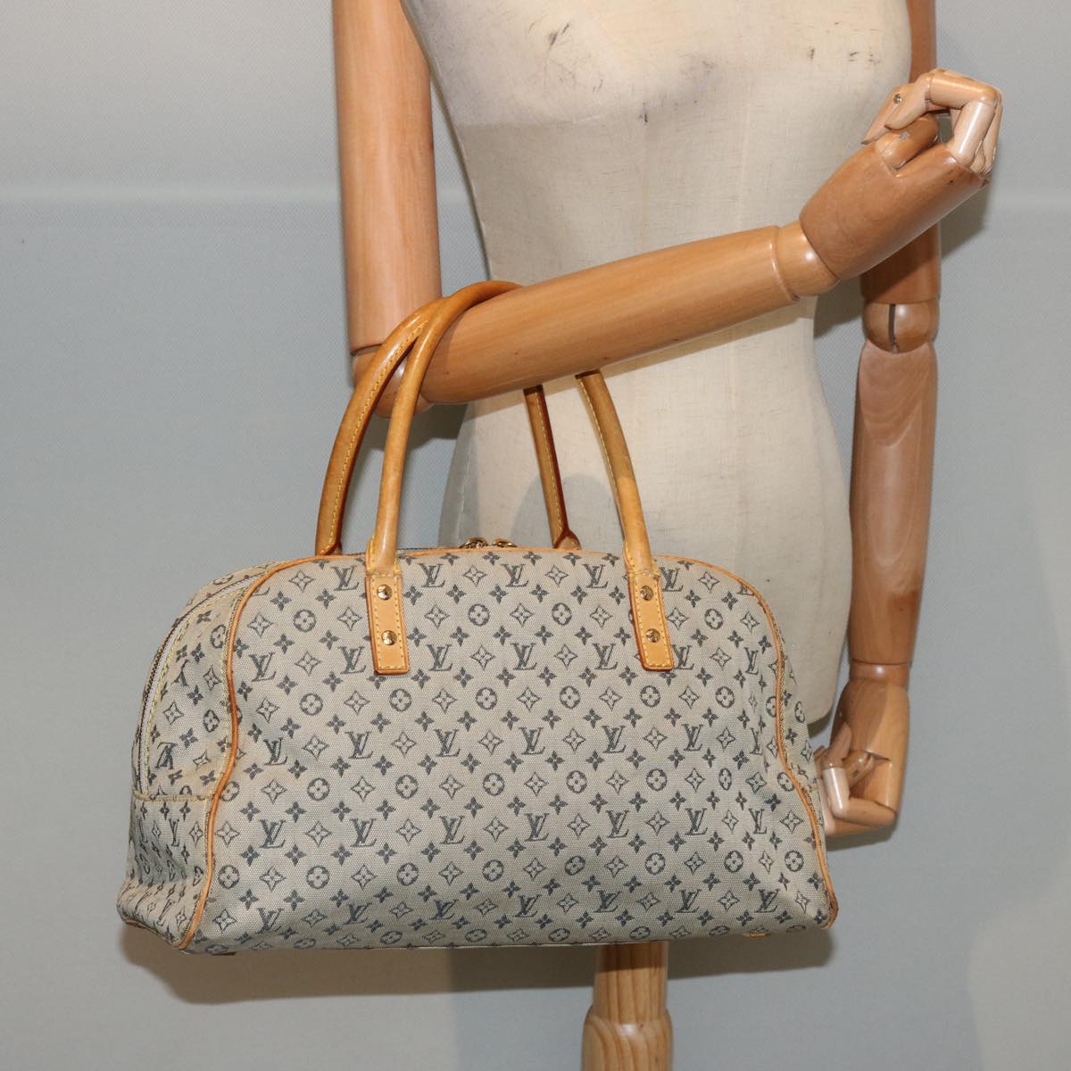 LOUIS VUITTON Monogram mini Marie Hand Bag Blue M92003 LV bs14360