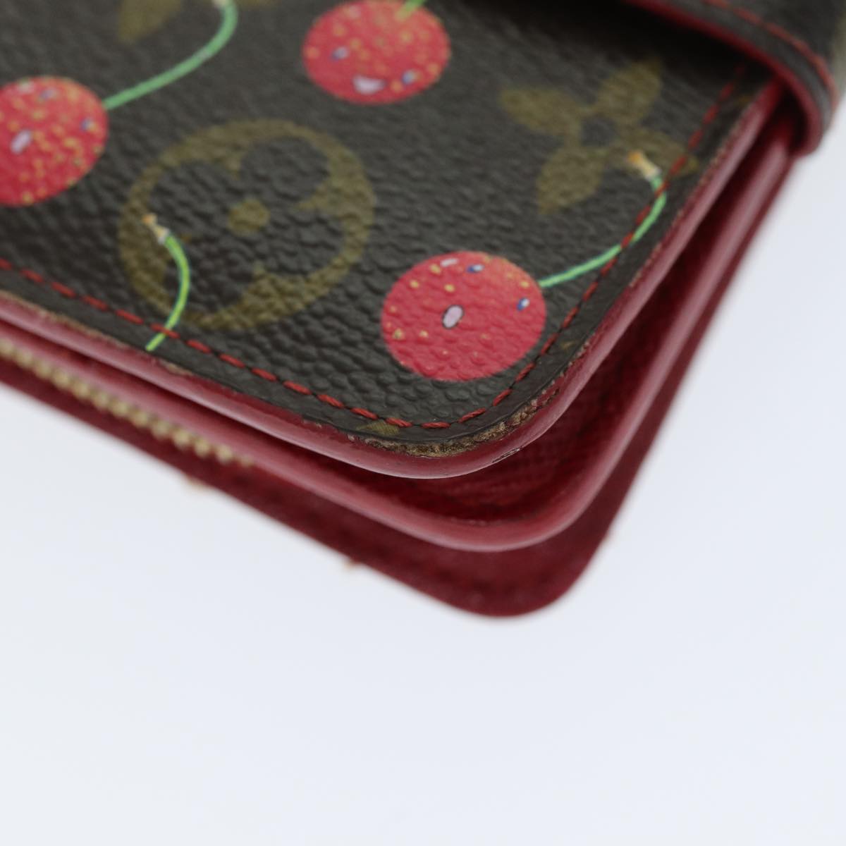 LOUIS VUITTON Monogram Cherry Compact Zip Bifold Wallet M95005 LV bs14531