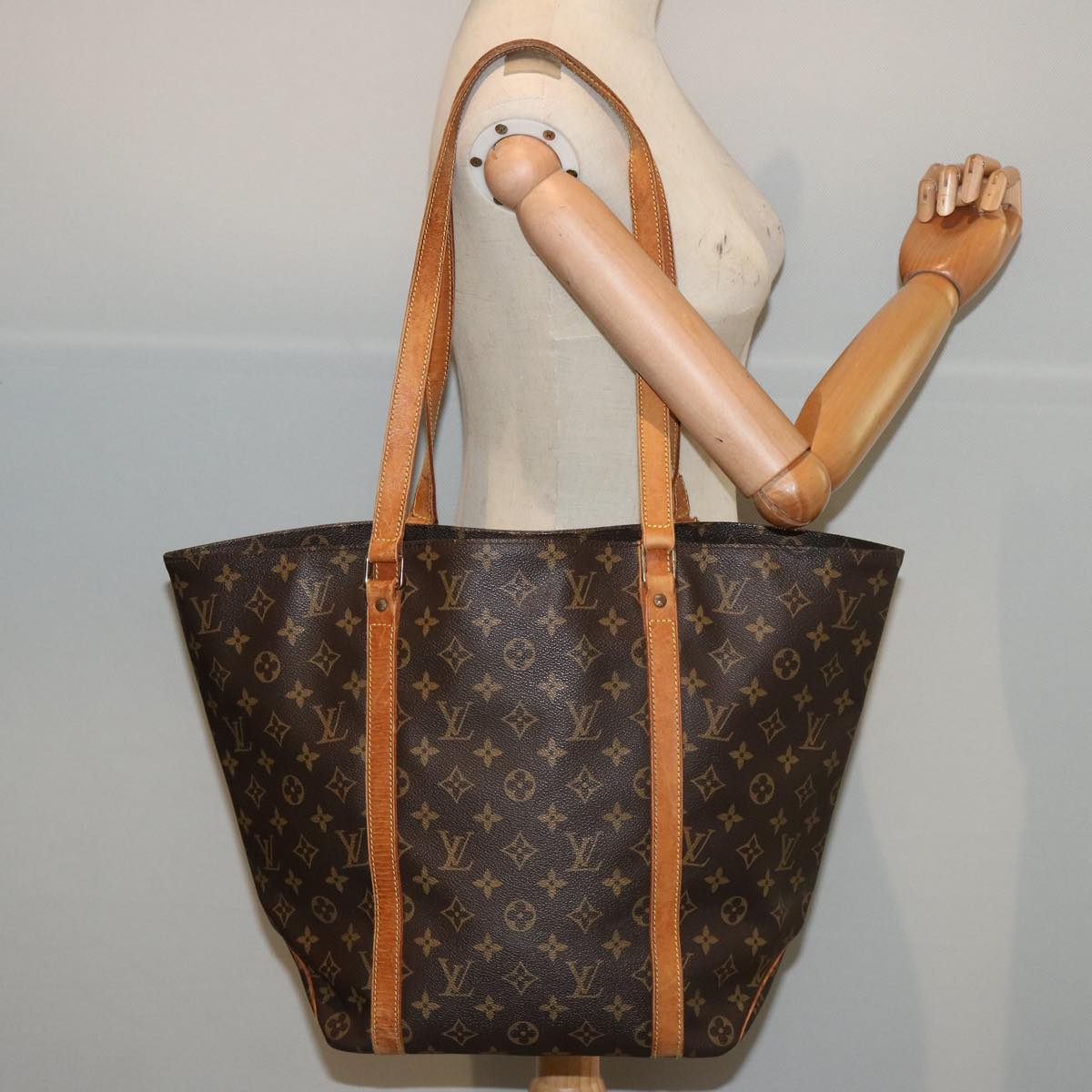 LOUIS VUITTON Monogram Sac Shopping Tote Bag M51108 LV bs14775