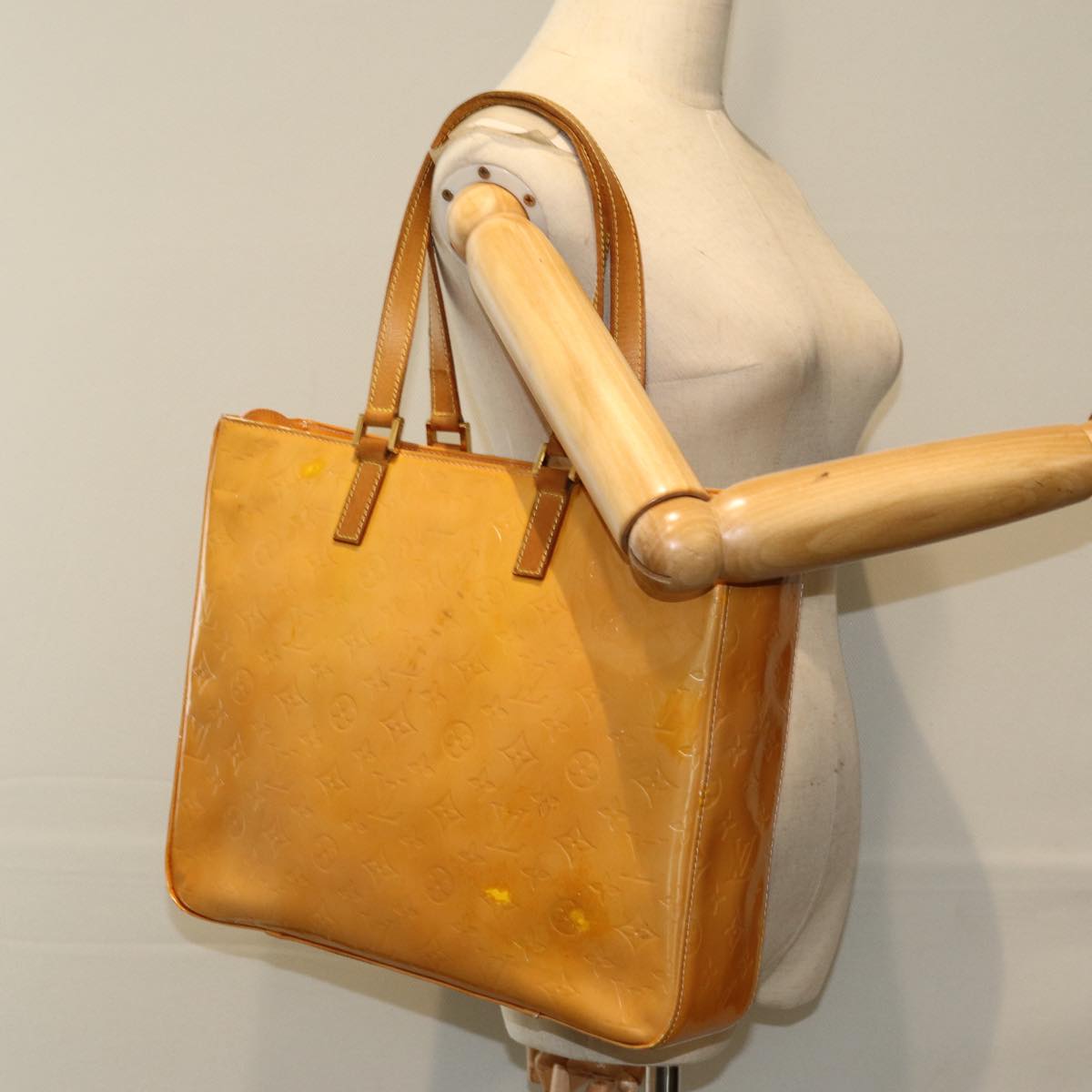 LOUIS VUITTON Monogram Vernis Columbus Bag Marshmallow Pink M91032 bs14822