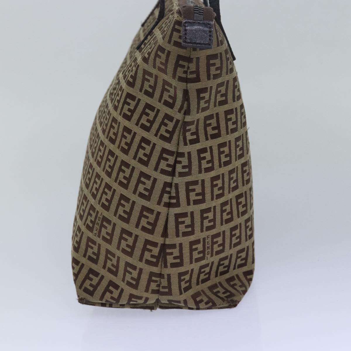Luxury Fendi Zucchino Canvas Tote Bag Brown Blackbs15507