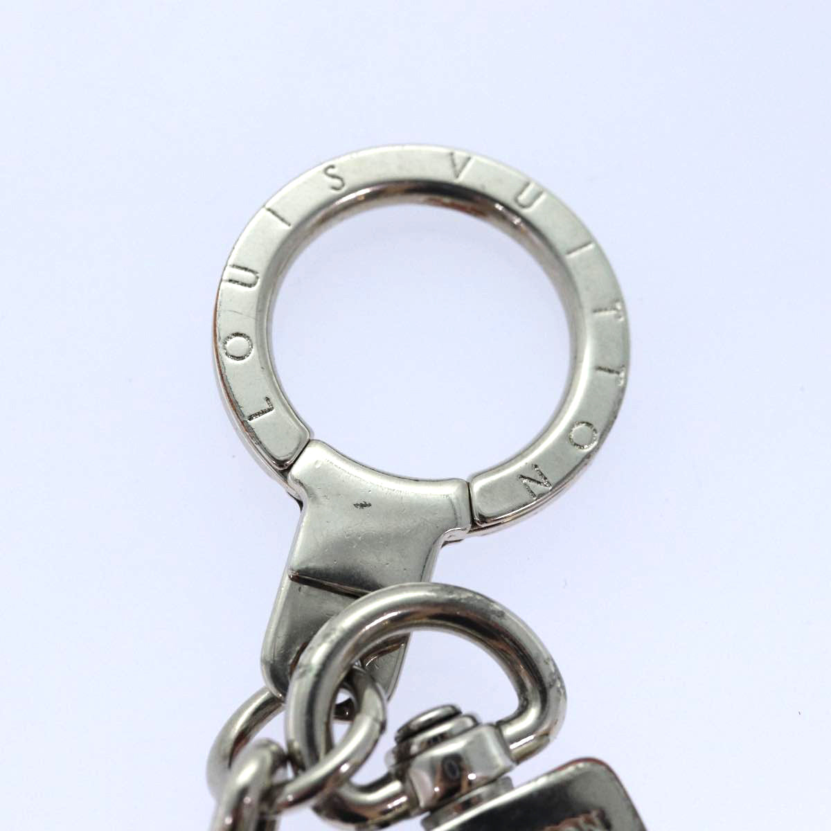 LOUIS VUITTON Porte cles initials LV Charm metal Silver M65071 LV bs15563