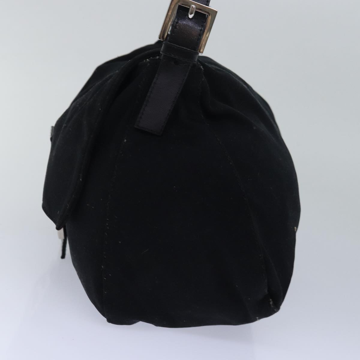 Luxury Fendi Mamma Baguette Shoulder Bag Nylon Blackbs15662