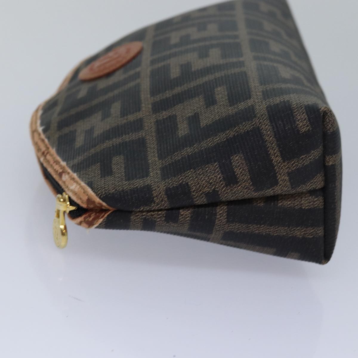 Luxury Fendi Zucca Canvas Pecan Canvas Pouch 2Set Brown Blackbs15954