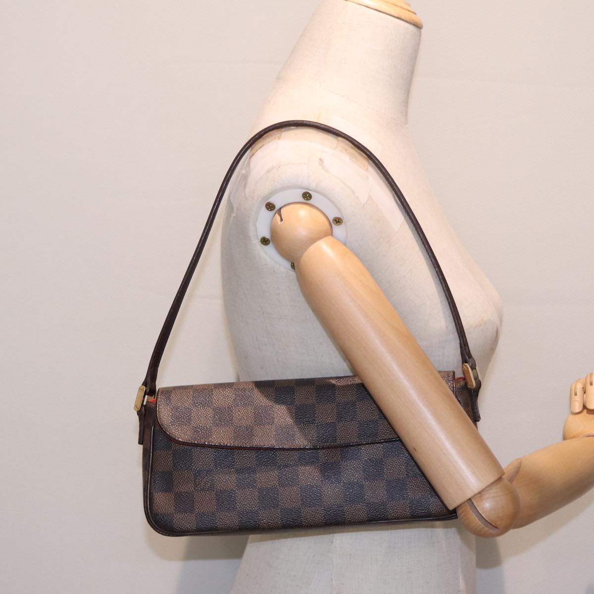 LOUIS VUITTON Damier Ebene Recoleta Shoulder Bag N51299 LV bs15976