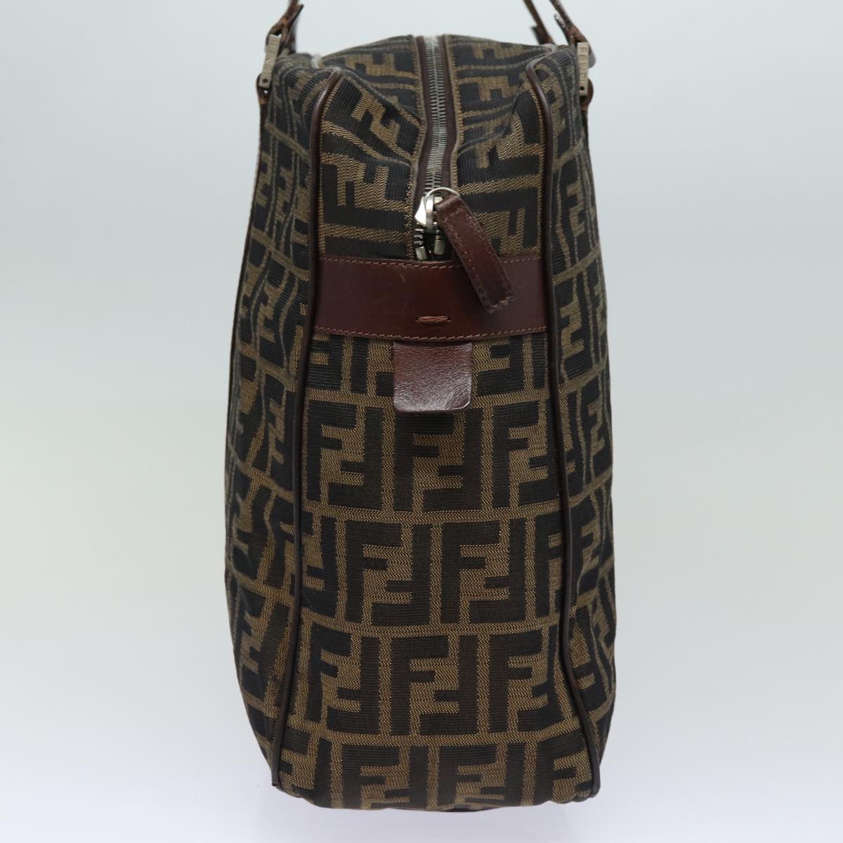 Luxury Fendi Zucca Canvas Tote Bag Brown Blackbs15989