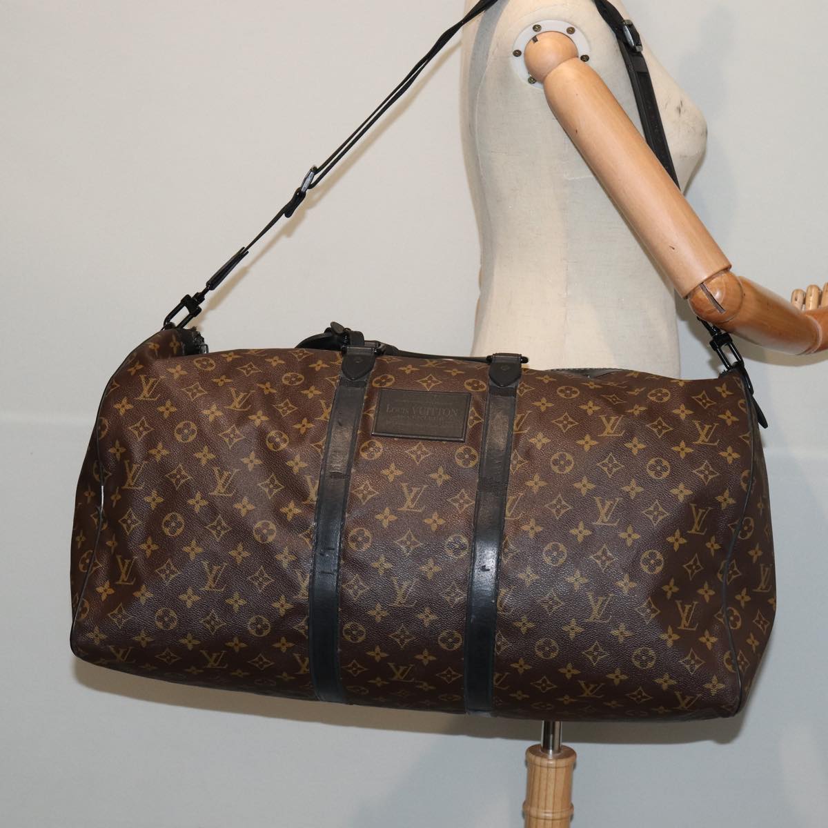 LOUIS VUITTON Monogram Waterproof Keepall Bandouliere55 BostonBag M41411 bs16053
