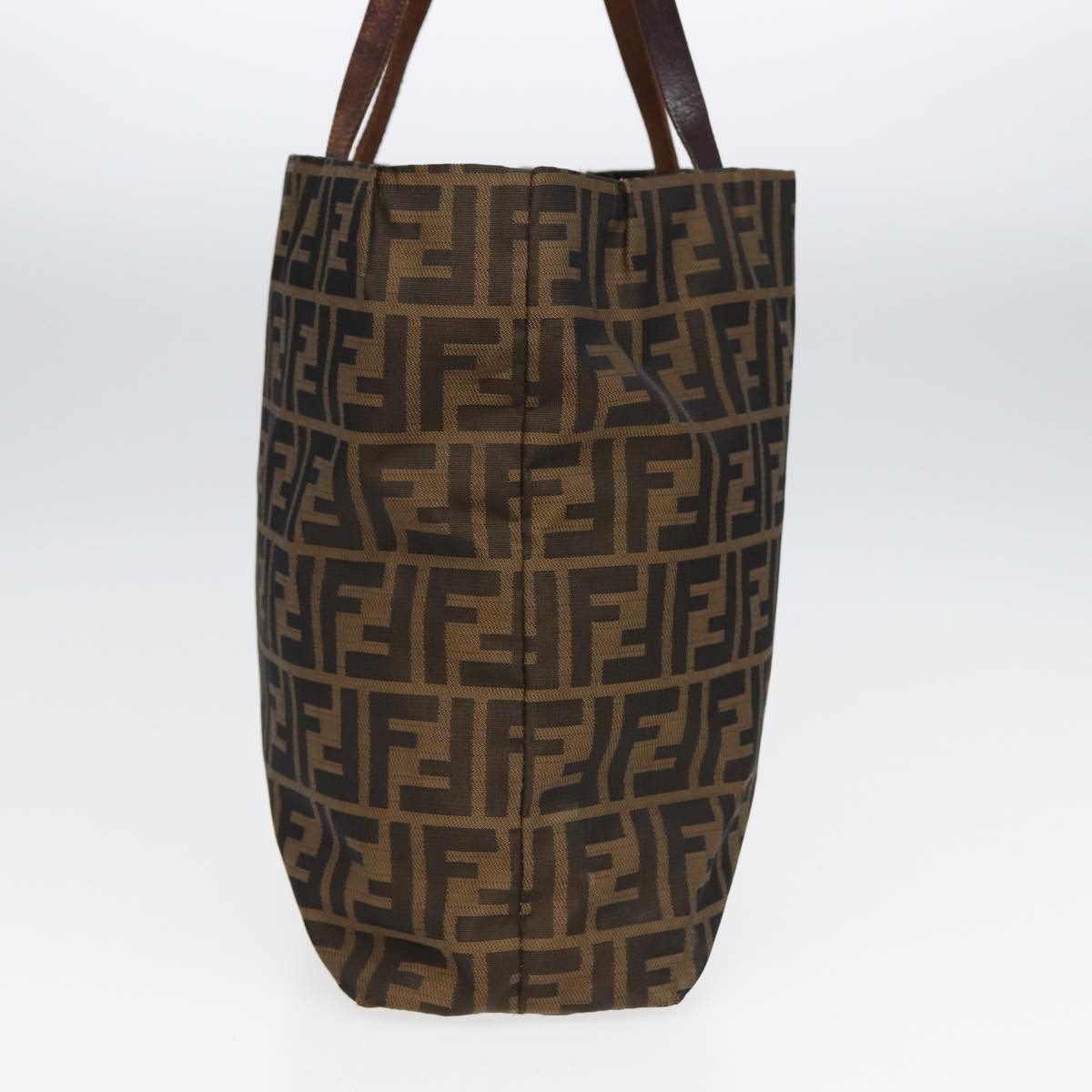 Luxury Fendi Zucca Canvas Tote Bag Brown Blackbs16071