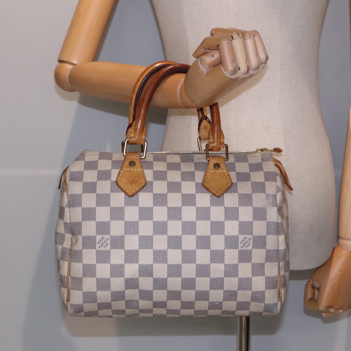 LOUIS VUITTON Damier Azur Speedy 25 Hand Bag N41534 LV bs16295