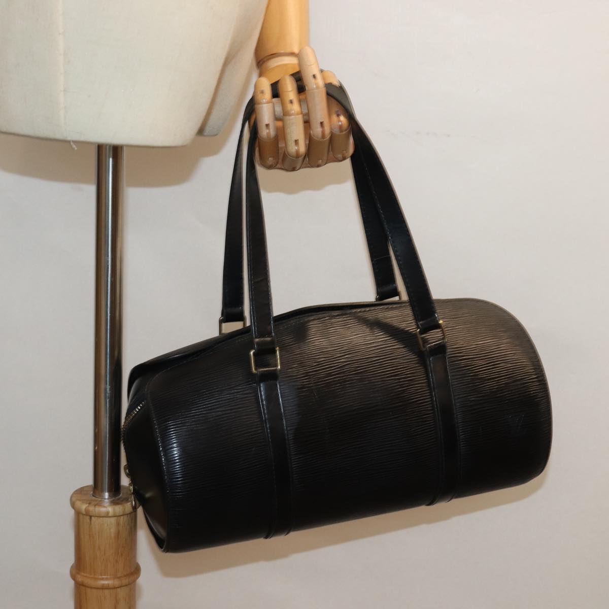 LOUIS VUITTON Epi Soufflot Hand Bag Black M52222 LV bs16309