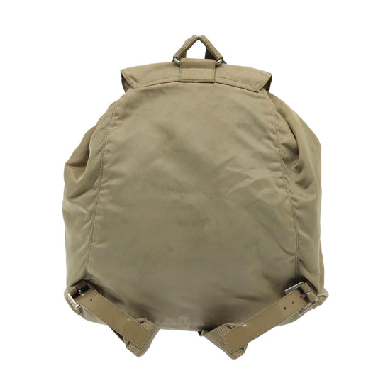 Luxury Prada Backpack Nylon Beige Silver bs16539
