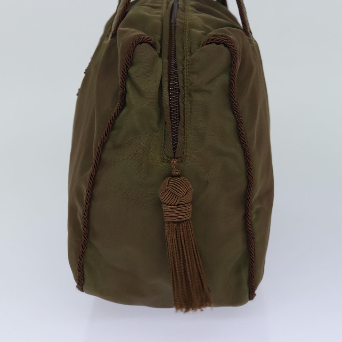 Luxury Prada Hand Bag Nylon Khaki Gold bs16542