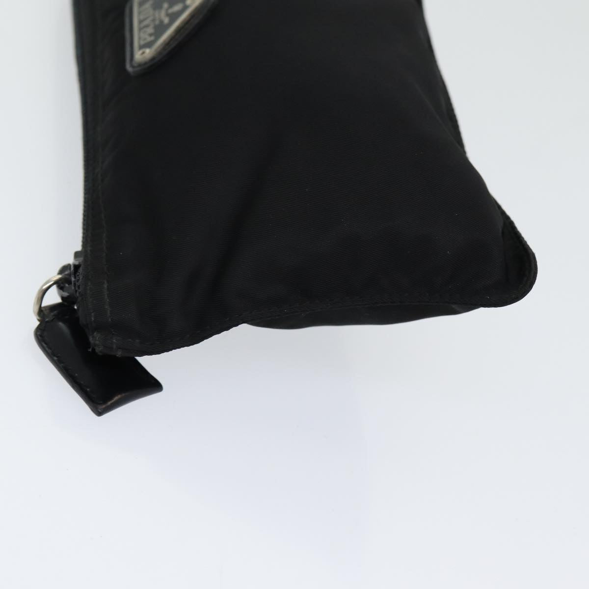 Luxury Prada Pouch Nylon Black Silver bs16639
