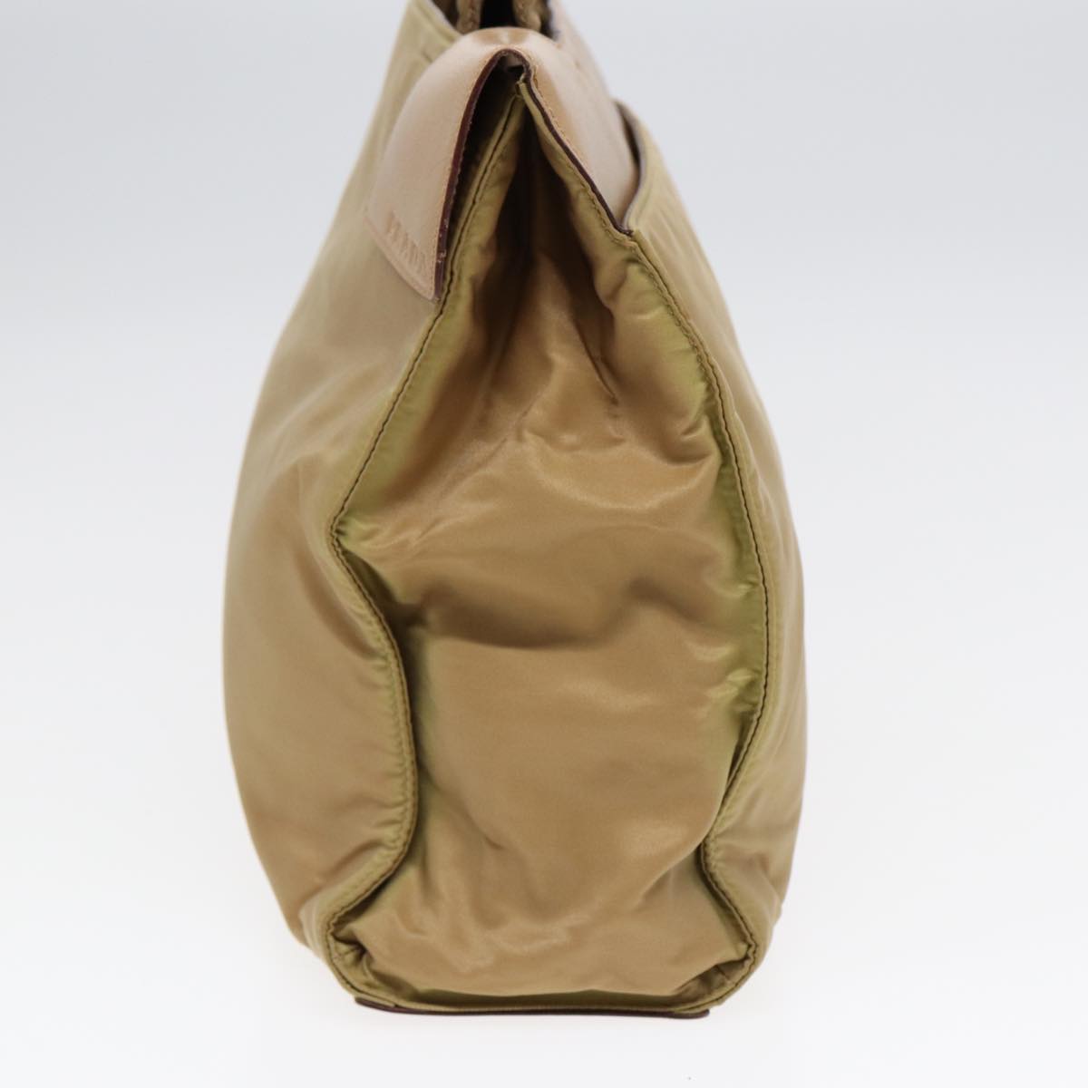 Luxury Prada Tote Bag Nylon Leather Beige Silver bs16960