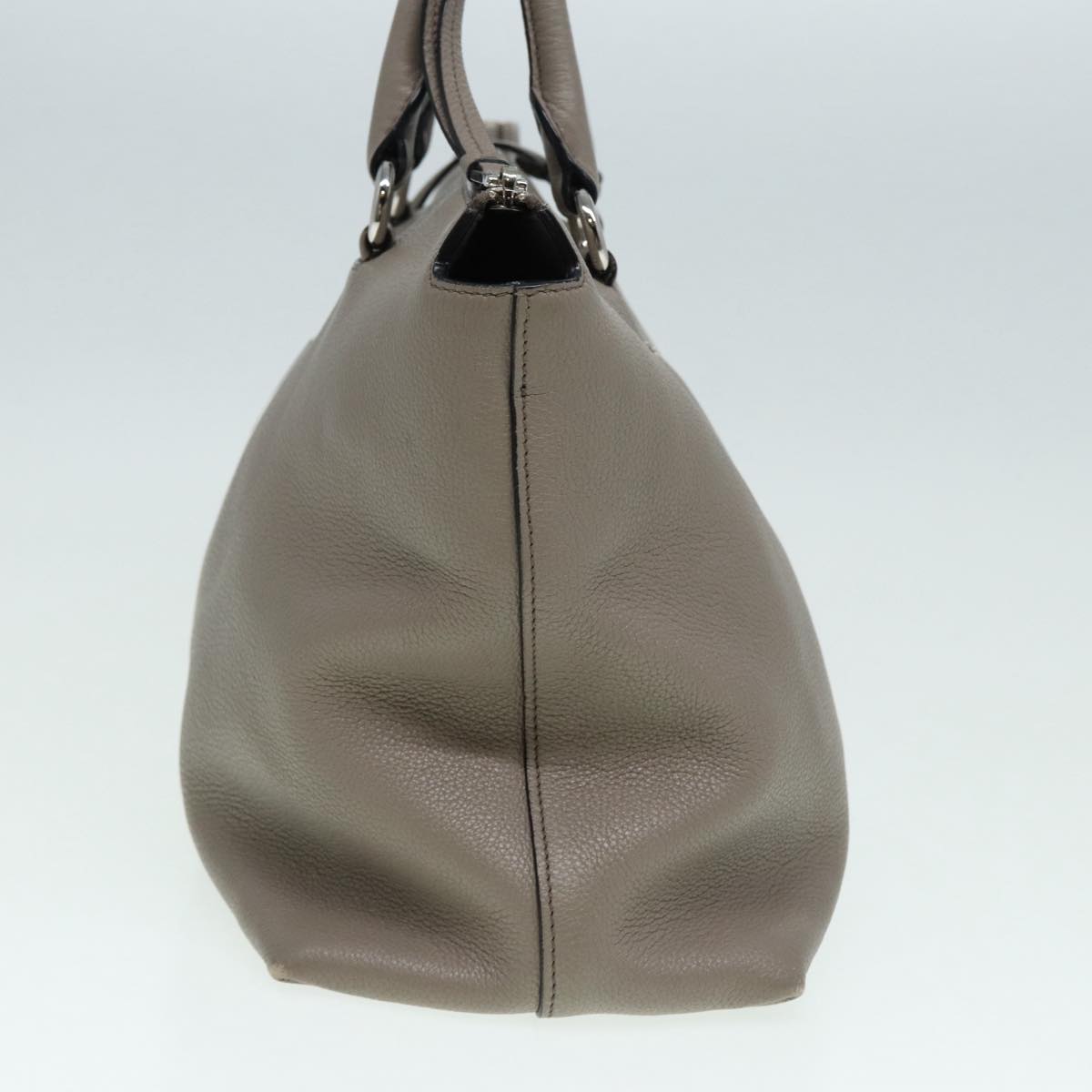 Luxury Prada Hand Bag Leather Gray Silver bs16963