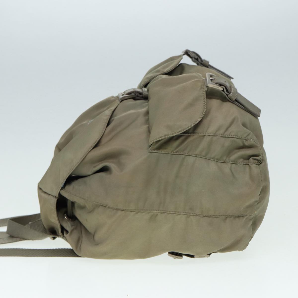 Luxury Prada Backpack Nylon Beige Silver bs17050