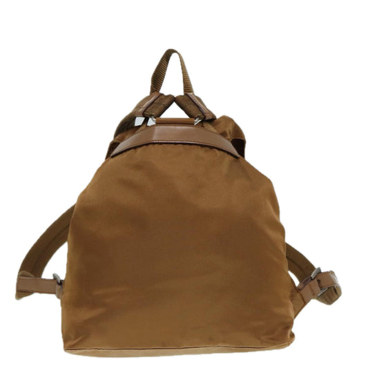 Luxury Prada Backpack Nylon Brown Silver bs17051