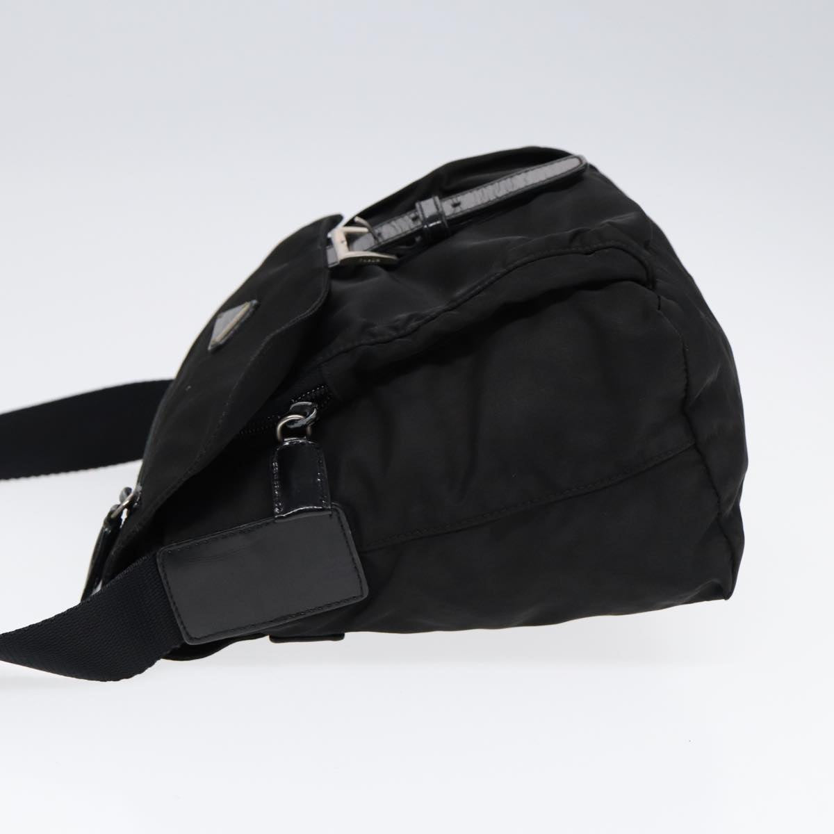 Luxury Prada Shoulder Bag Nylon Black Silver bs17229