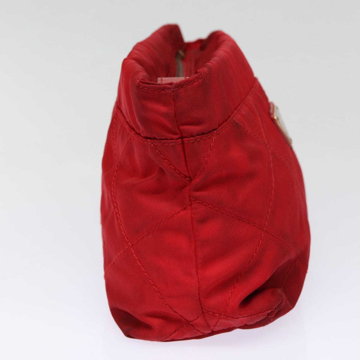 Luxury Prada Pouch Nylon Red Silver bs17235