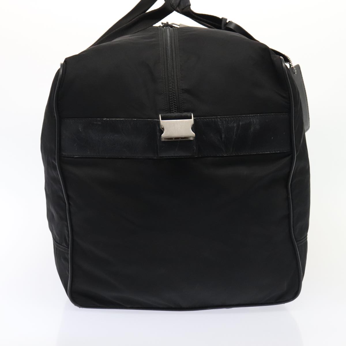 Luxury Prada Boston Bag Nylon Black Silver bs17239