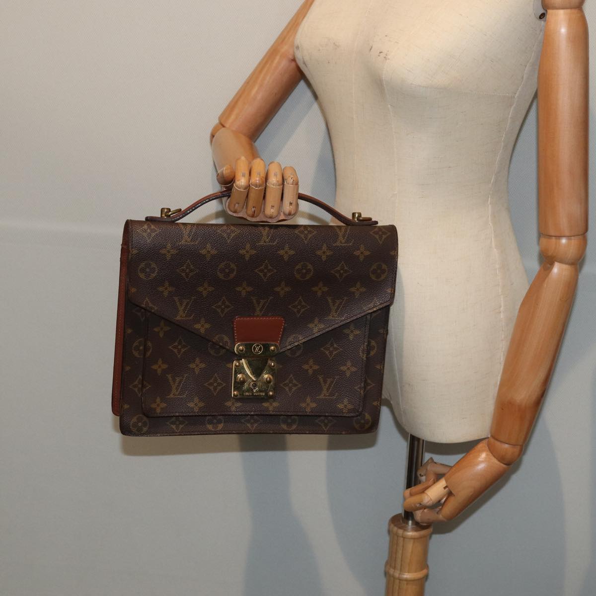 LOUIS VUITTON Monogram Monceau 28 Hand Bag 2way M51185 LV bs17247