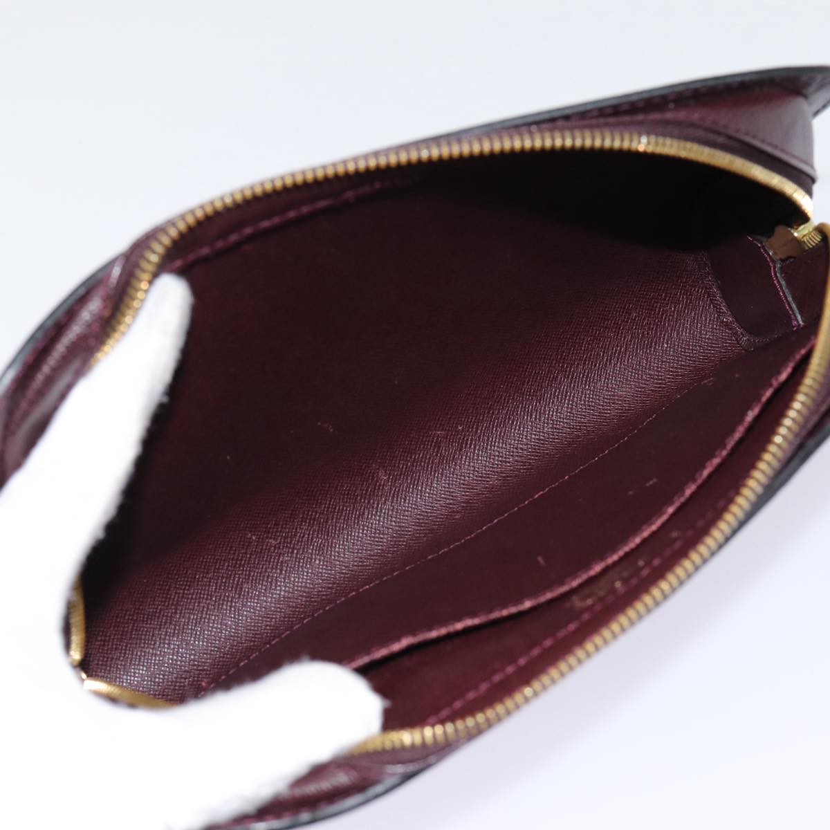 LOUIS VUITTON Taiga Baikal Clutch Bag Acajou M30186 LV bs17259