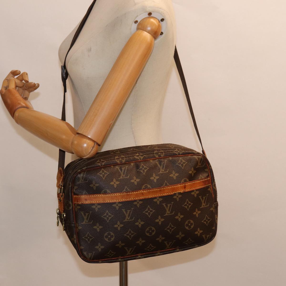 LOUIS VUITTON Monogram Reporter PM Shoulder Bag M45254 LV bs17407