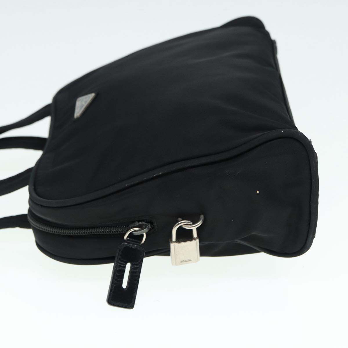 Luxury Prada Hand Bag Nylon Black Silver bs17516