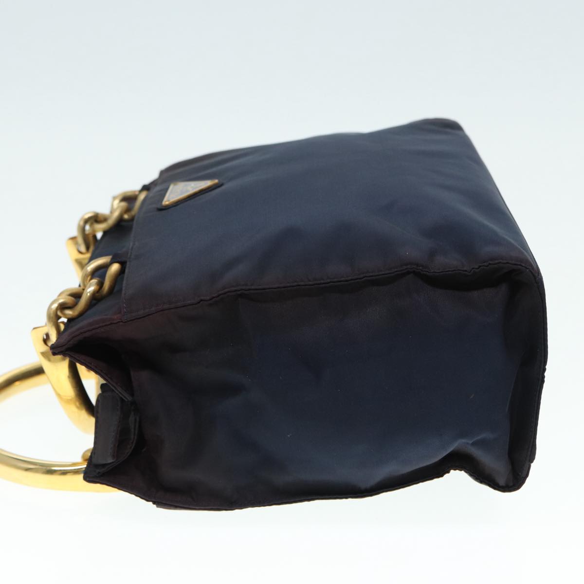 Luxury Prada Hand Bag Nylon Navy Gold bs17517