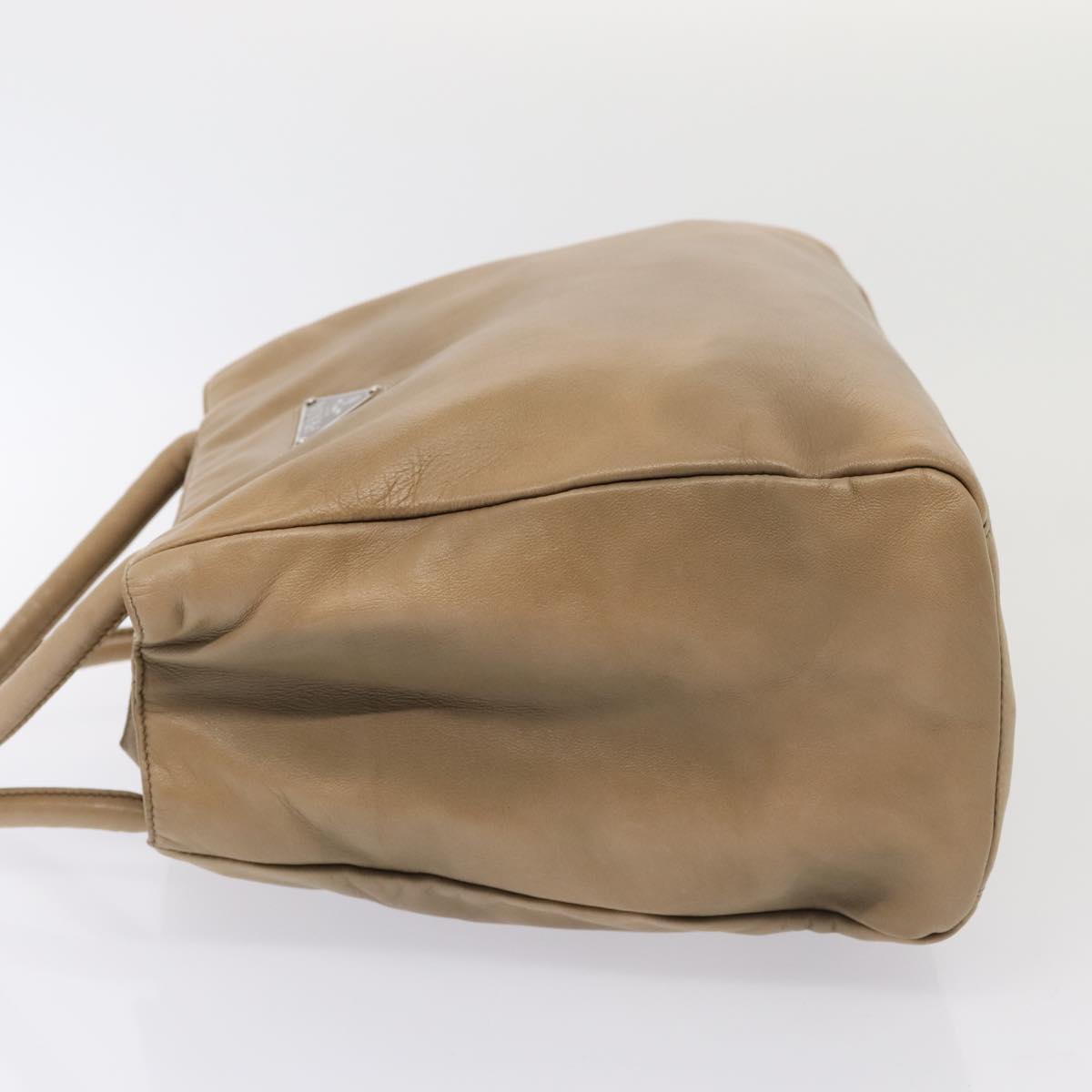 Luxury Prada Hand Bag Leather Beige bs17597