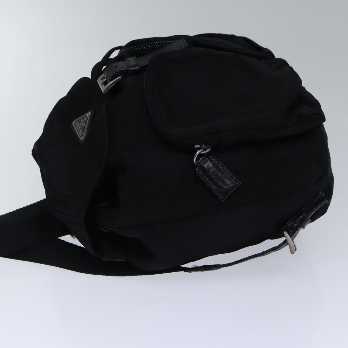 Luxury Prada Backpack Nylon Black Silver bs17598