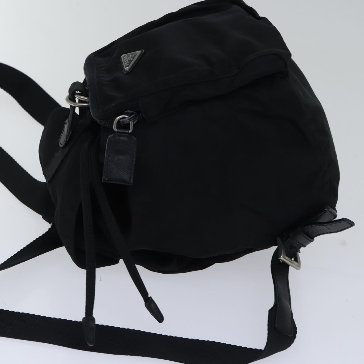 Luxury Prada Backpack Nylon Black Silver bs17599