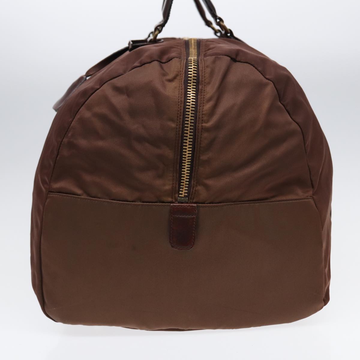 Luxury Prada Boston Bag Nylon Gold Brown bs17606