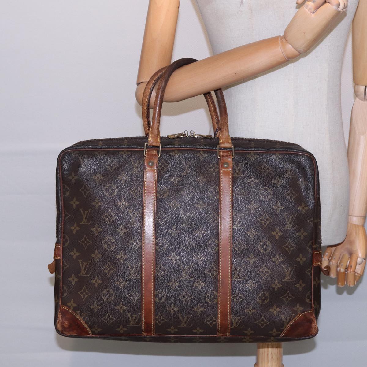 LOUIS VUITTON Monogram Porte Documents Voyage Business Bag M53361 bs17702