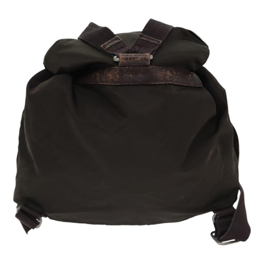 Luxury Prada Backpack Nylon Silver Brown bs17718