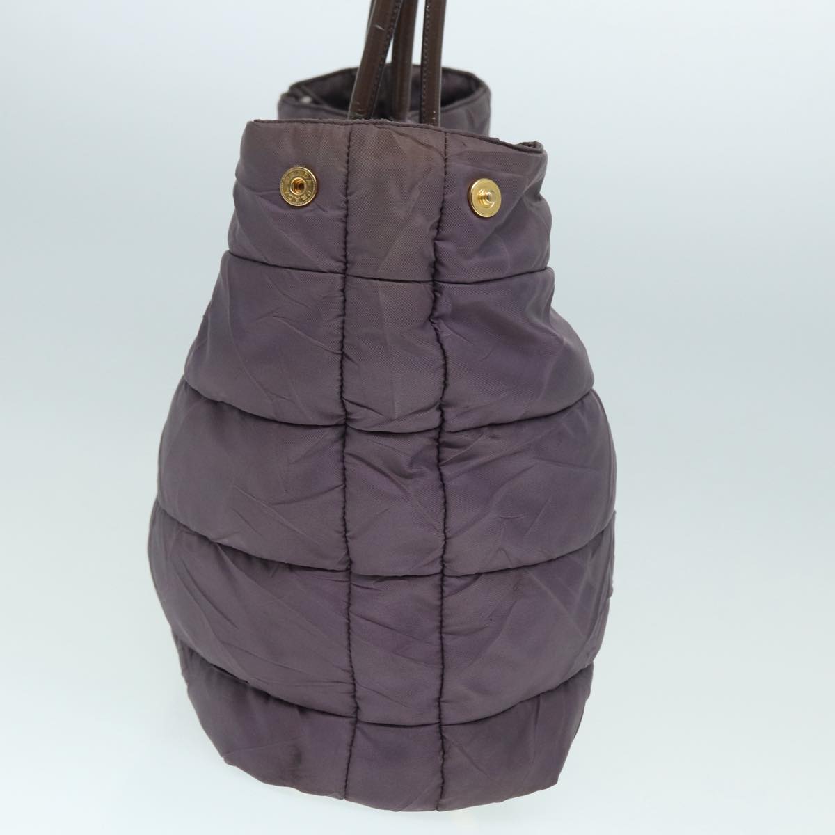 Luxury Prada Hand Bag Nylon 2way Purple Gold bs17721