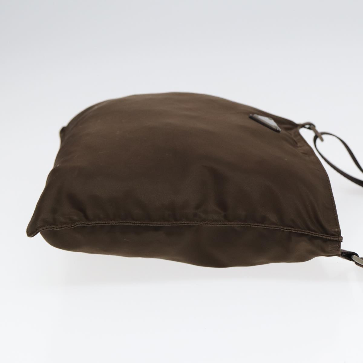 Luxury Prada Shoulder Bag Nylon Brown Silver bs17747