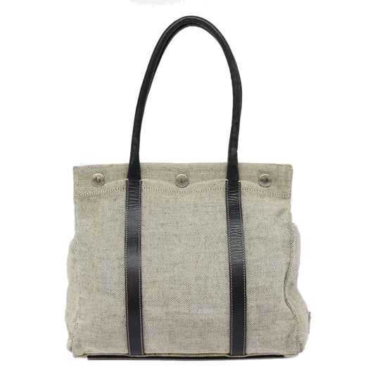 Luxury Prada Tote Bag Canvas Gray Silver bs17752