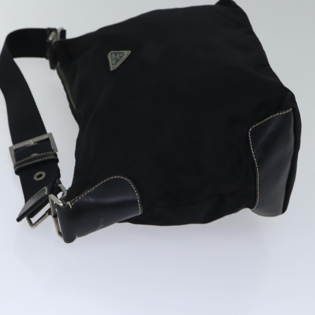 Luxury Prada Shoulder Bag Nylon Black Silver bs17769