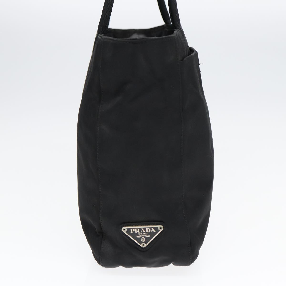Luxury Prada Tote Bag Nylon Silver Black bs17775