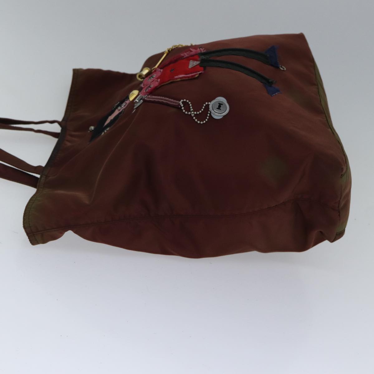 Luxury Prada robot Hand Bag Nylon Brown bs17789