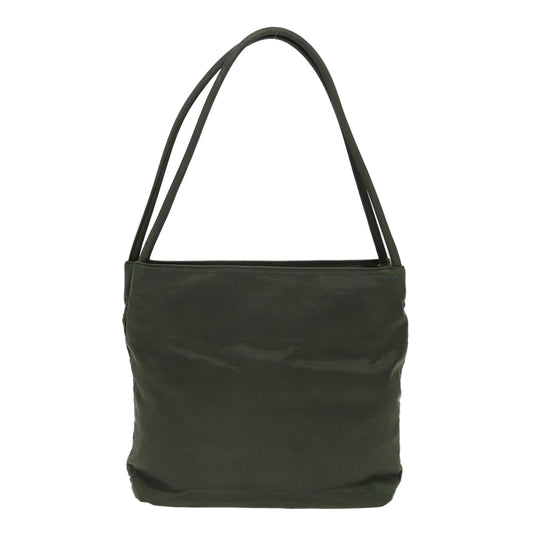 Luxury Prada Tote Bag Nylon Khaki Silver bs17876