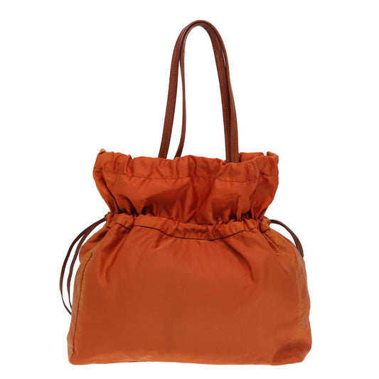 Luxury Prada Tote Bag Nylon Orange Gold bs17878