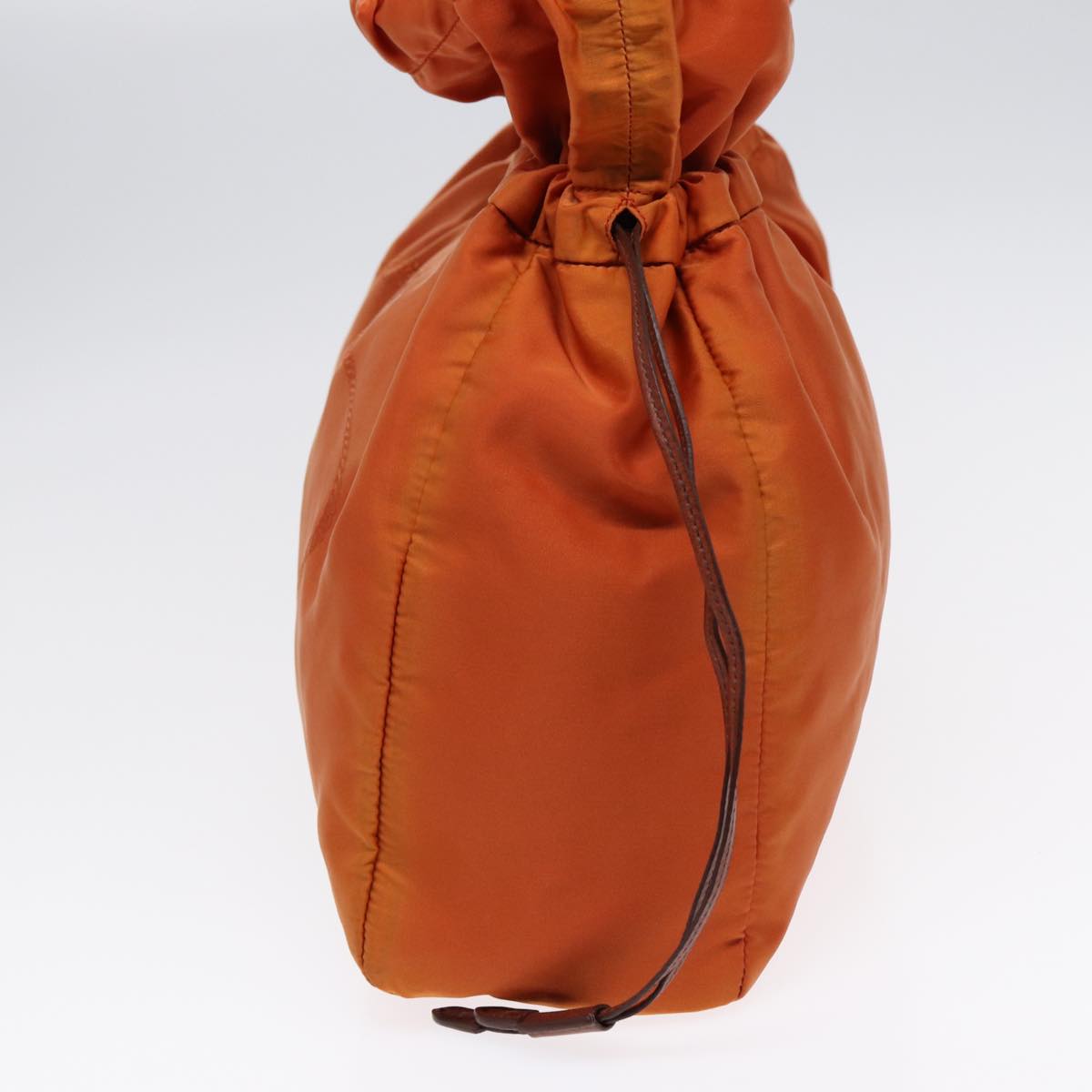 Luxury Prada Tote Bag Nylon Orange Gold bs17878
