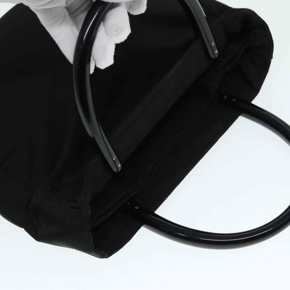 Luxury Prada Hand Bag Nylon Black Silver bs17912