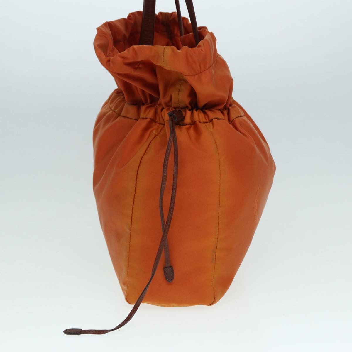 Luxury Prada Shoulder Bag Nylon Orange Brown gold bs17925