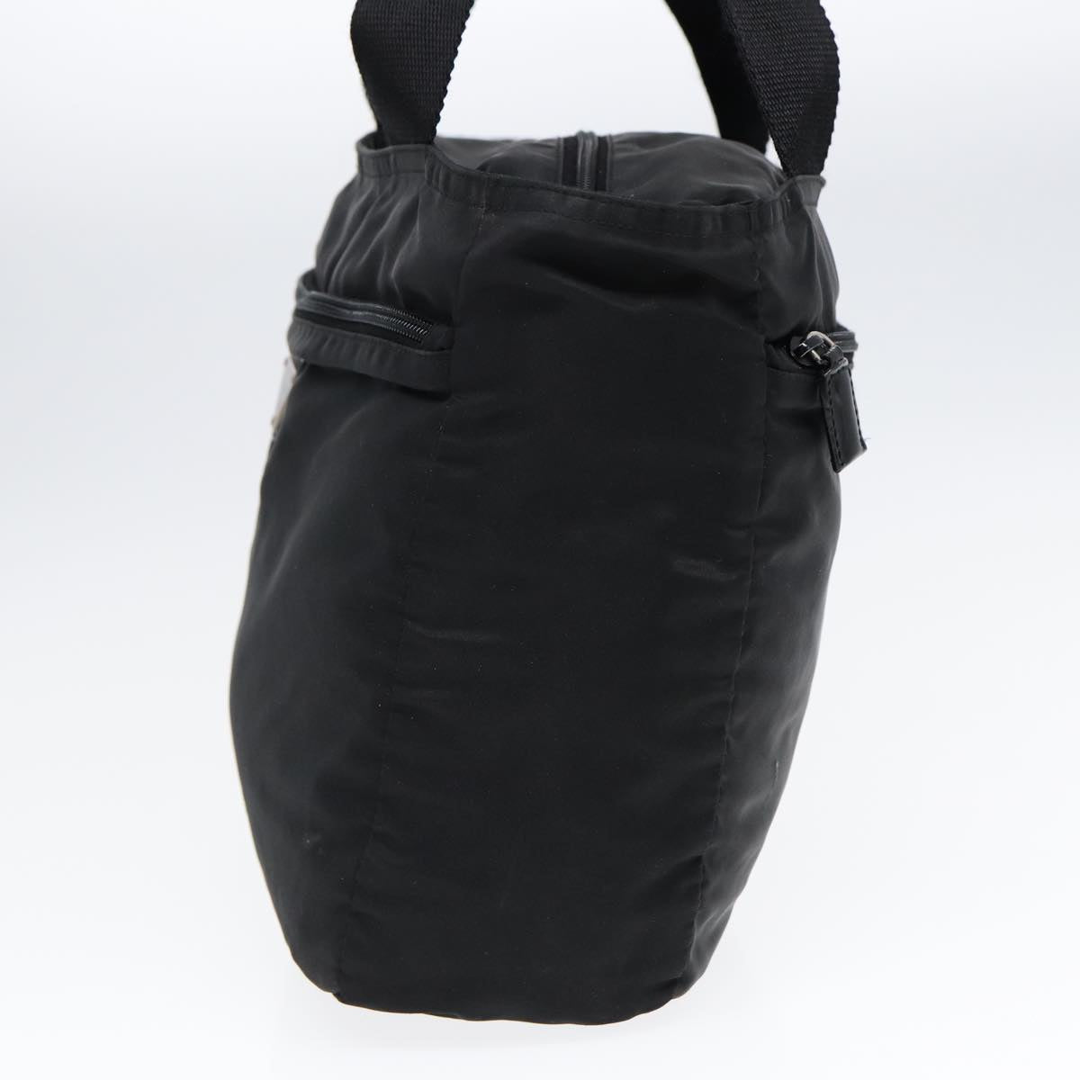 Luxury Prada Tote Bag Nylon Black Silver bs17948