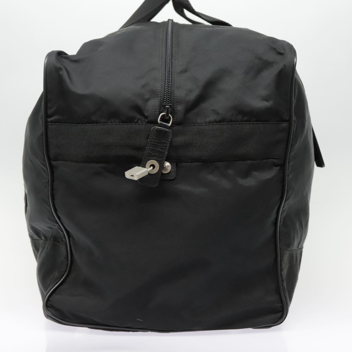 Luxury Prada Boston Bag Nylon Black Silver bs18030